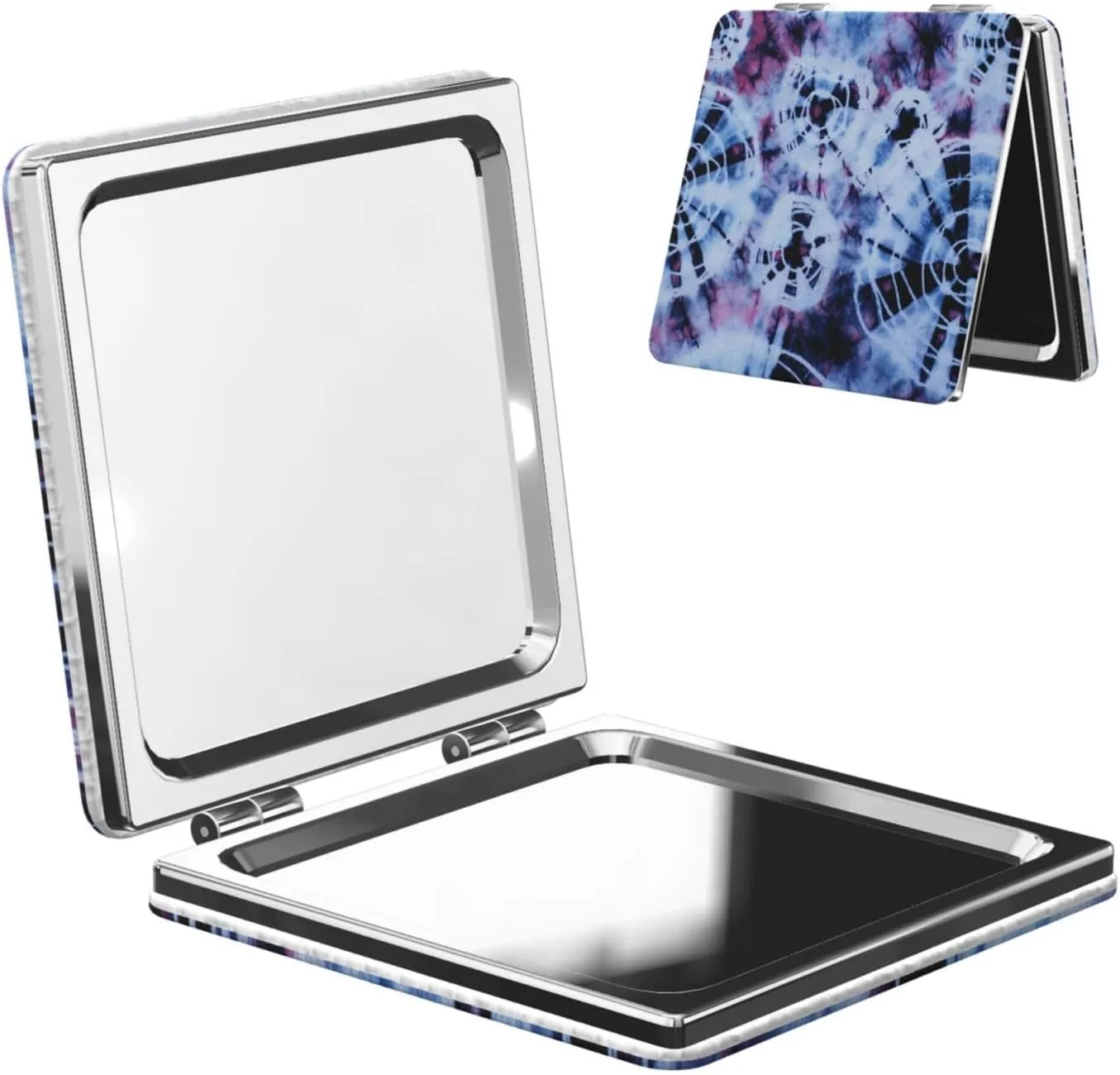 Tie Dye Abstract Swirl Women Small Makeup Mirror Compact Handheld Cosmetic Mirror for Purse Pocket