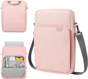 TiMOVO 9-11 Inch Tablet Sleeve Bag with Shoulder Strap for iPad 11-inch A16 2025, iPad 10th Gen. 10.9", iPad 9th/8th/7th Gen. 10.2", iPad Air 11/5th/4th Gen. 10.9", Galaxy Tab A9 Plus 11", Pink
