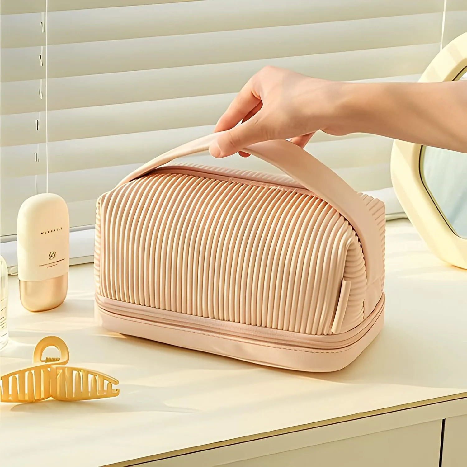 Toast Makeup Bag for Women from Pudinbag (Blue)