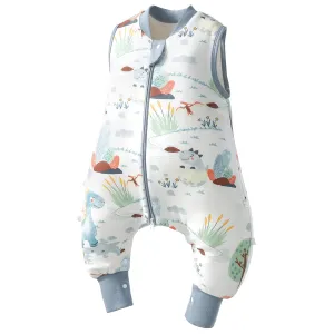 Toddler Sleep Sack with Feet 1t-2t, 1.0 TOG Thermostatic Infant Sleeping Sack with Legs, Soft Cotton Baby Wearable Blanket, 2-Way Zipper Baby Sleep Bag Walker for All Season