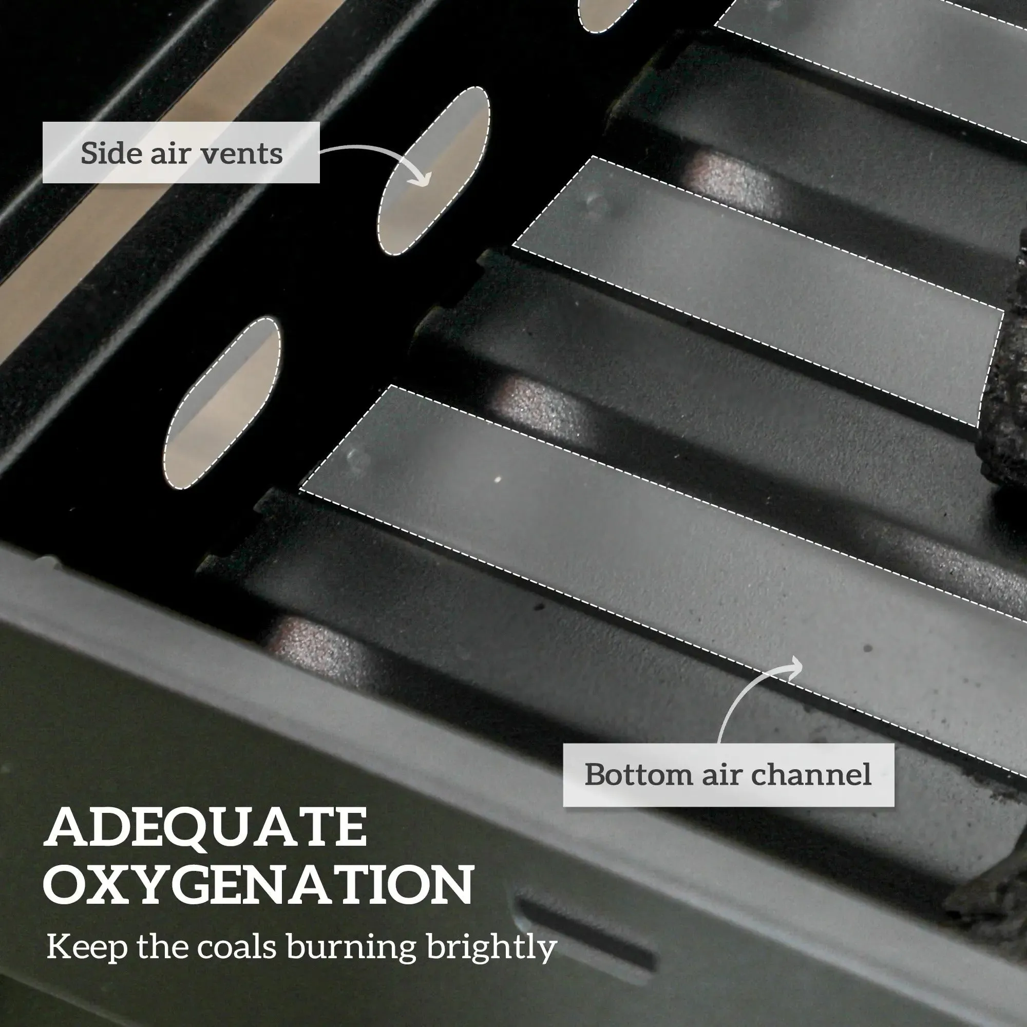 Top-tier - Outsunny Charcoal Foldable Trusted platform Grill Black