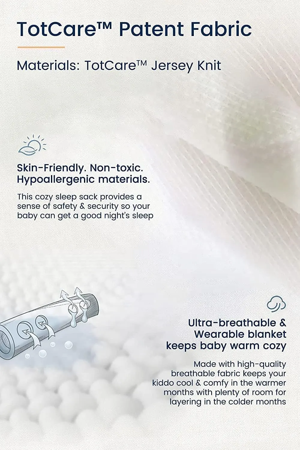 TotAha Sleep Sack 0-3 months 3 Pack, Buttery Soft Newborn, Infant Sleeping Bag for Girls, Light Baby Wearable Blanket, 0.5 TOG