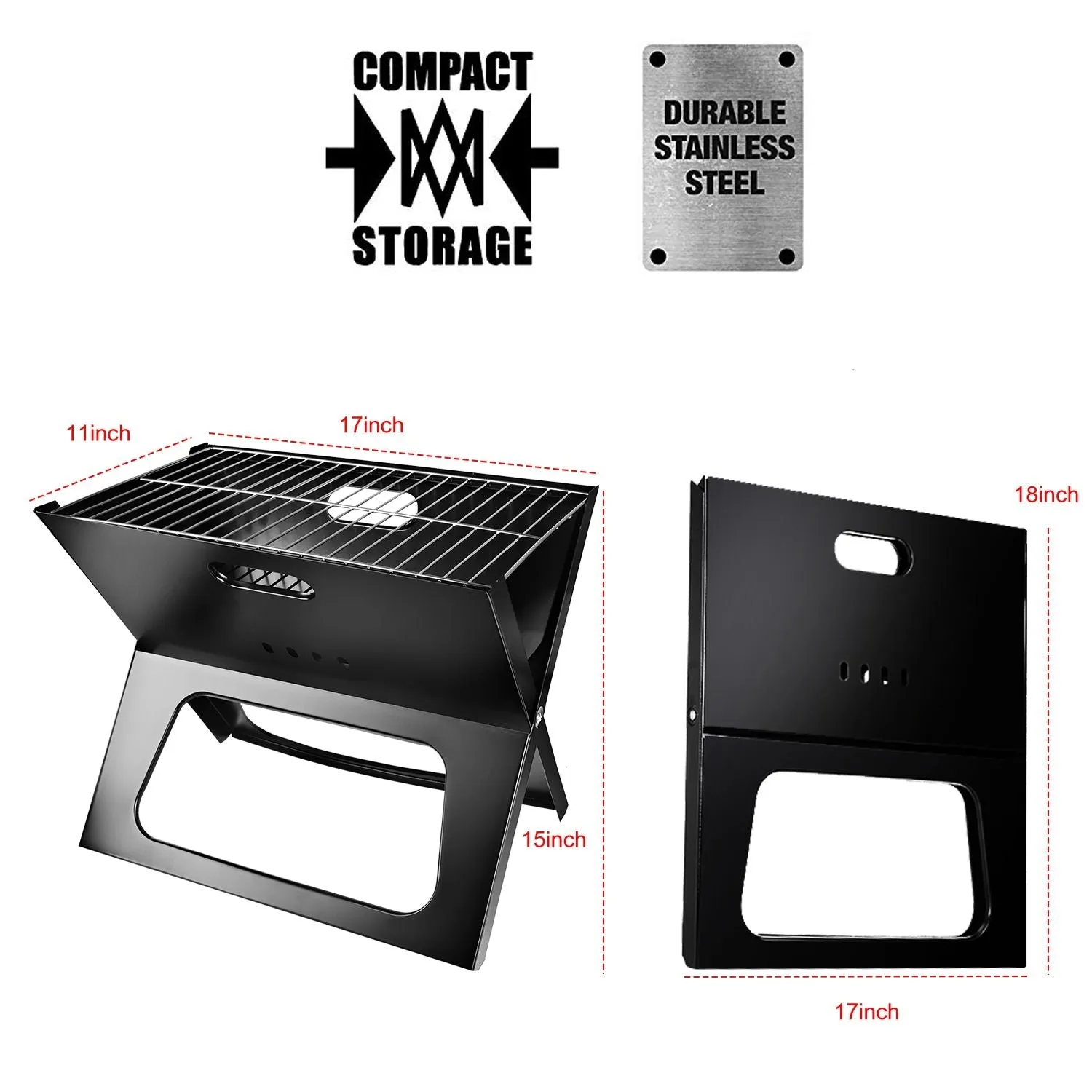 Travel Barbecue for Outdoor Backyard RV Travel Full assortment BBQ BBQ Garden Grill Camping Portable Camping Foldable Picnic Intuitive Grill