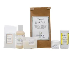 Travel Bath Pack in a Compostable Bag