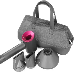Travel Case for Dy-son Supersonic Hair Dryer Styler Accessories Protection Organizer (Dark Gray)