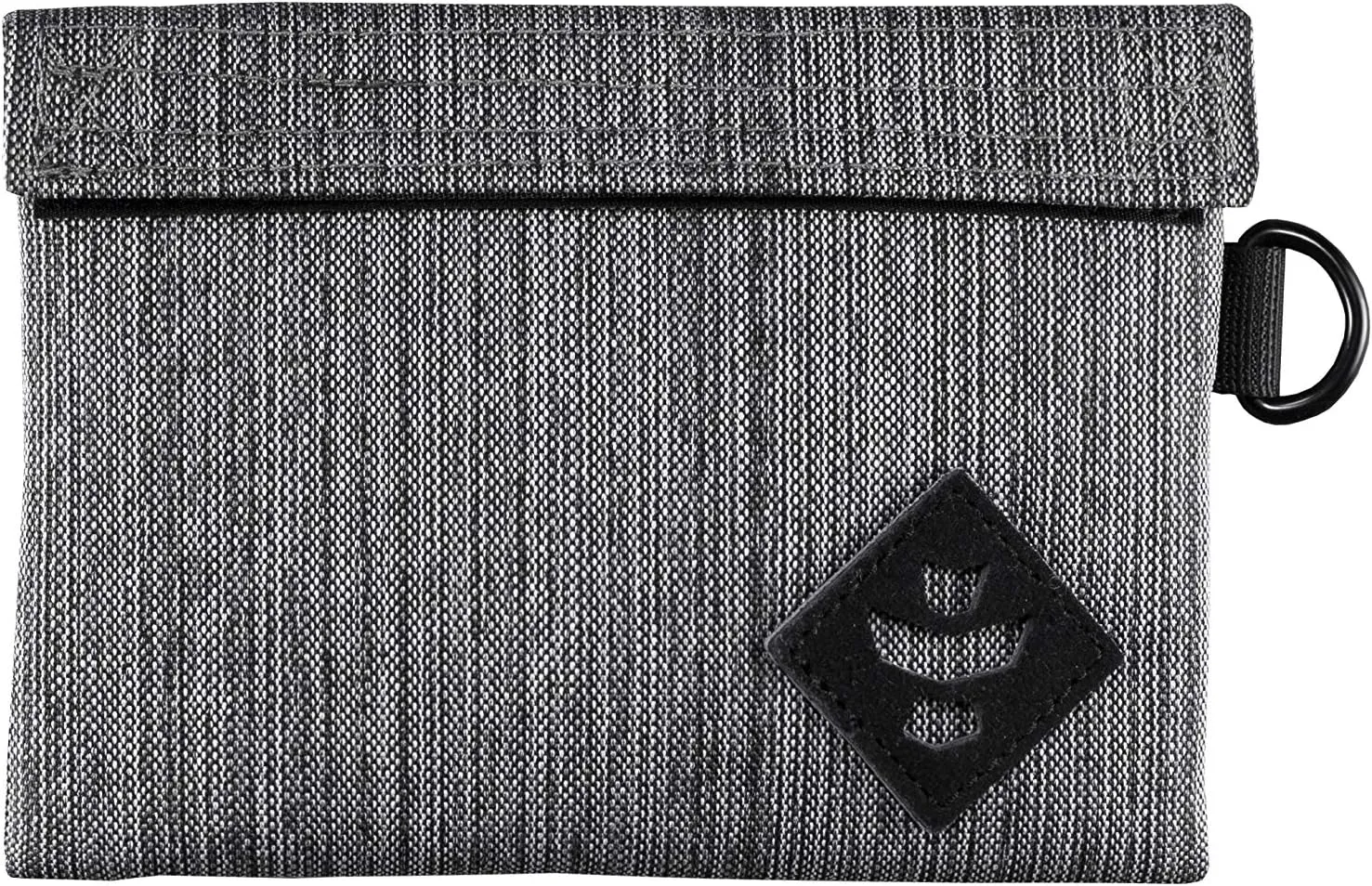 Travel Cosmetic Bag - Resealable Pouch Bag with Charcoal & Synthetic Filter - 0.25L Water Proof Pouch 6” x 4.5" (Striped Dark Grey)