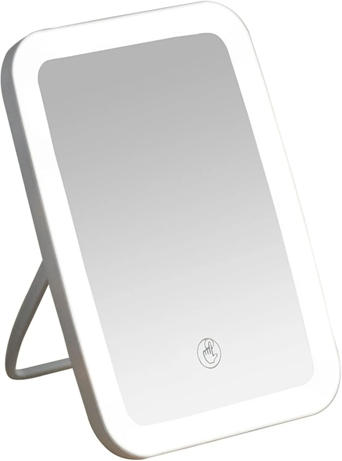 Travel Makeup Mirror, USB Rechargeable LED Lighted Makeup Travel Mirror Portable Compact Vanity Mirror Dimmable Touch Screen