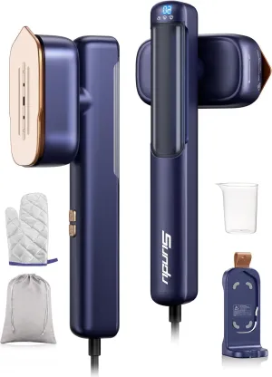 Travel Steamer for Clothes, Portable Mini Clothes irons, 120-240V Adaptive Voltage Clothes Steamer Handheld, Garment Steamer, 15s Heat Up, Adjustable Steam/Temperature