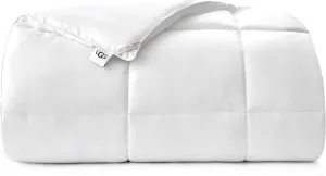 UGG Danielle Full/Queen Comforter Duvet Insert Cooling Lightweight Down Alternative Hypoallergenic Washable Quilted Fluffy Comforter Blanket with Corner Tabs for Duvet Cover, Full/Queen, Bright White