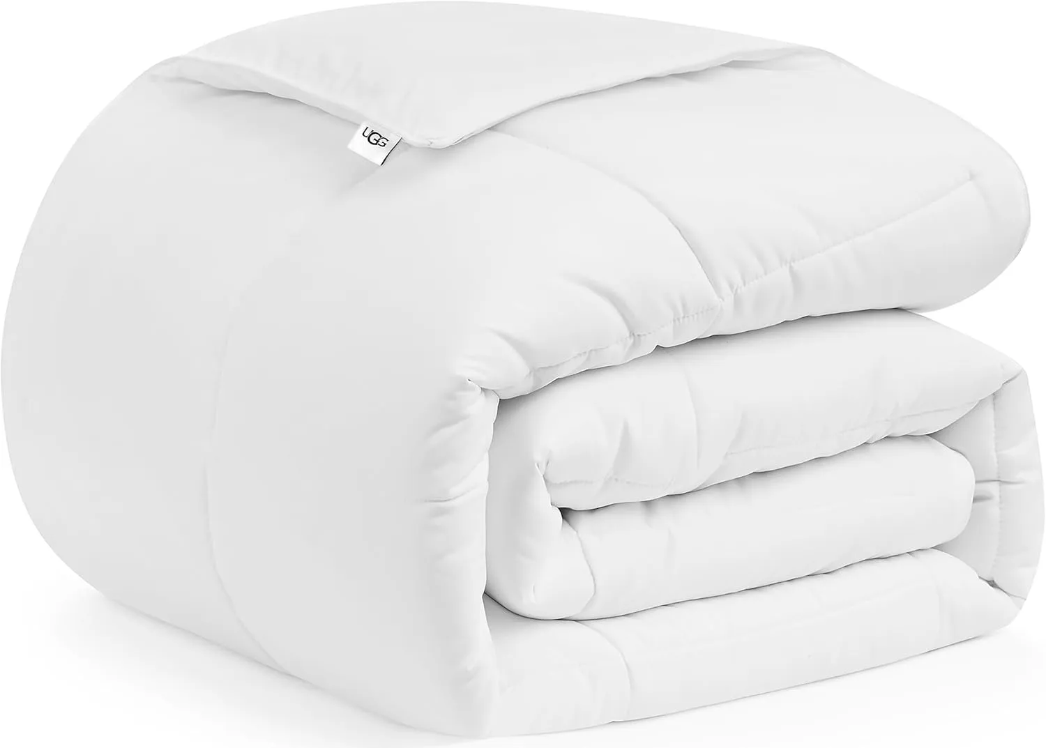 UGG Danielle Full/Queen Comforter Duvet Insert Cooling Lightweight Down Alternative Hypoallergenic Washable Quilted Fluffy Comforter Blanket with Corner Tabs for Duvet Cover, Full/Queen, Bright White