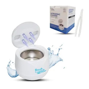 Ultrasonic Retainer Cleaner for Dentures, mouthguards, Aligners – toothbrush cleaner machine with brush holder, 2 Modes, 45kHz quiet Hygienic Dental cleaner with 200ML Capacity