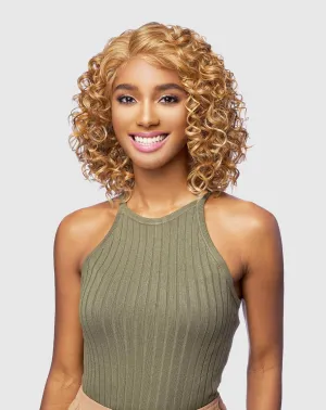 Vanessa Mist Fashion Medium Length Curly Hair Style HD Lace Synthetic Wigs - MIST KERA (CAPPUCINO)