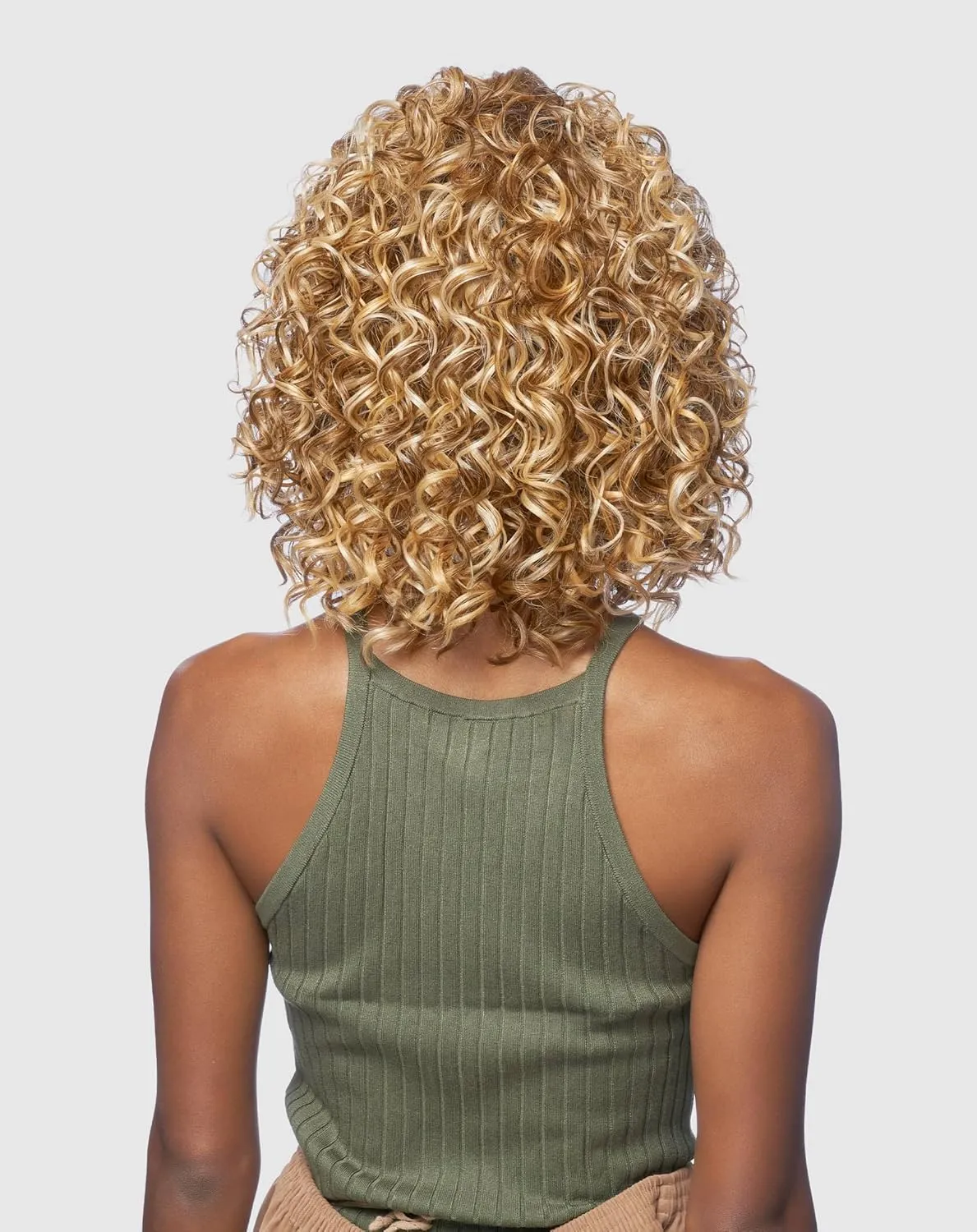 Vanessa Mist Fashion Medium Length Curly Hair Style HD Lace Synthetic Wigs - MIST KERA (CAPPUCINO)