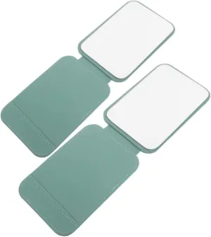 VICASKY 2pcs Practical Tabletop Vanity Mirror with Stand Portable Folding Makeup Mirror for Desk Dorm Bedroom Bathroom Clear Reflection