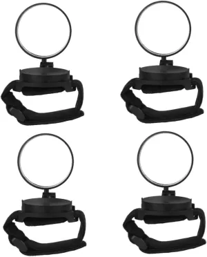 VICASKY 4pcs 360° Full Rotation Bike Rearview Mirror Wristband Compact Bike Rear View Camera Rear Mirror Bicycle Safety Cycling