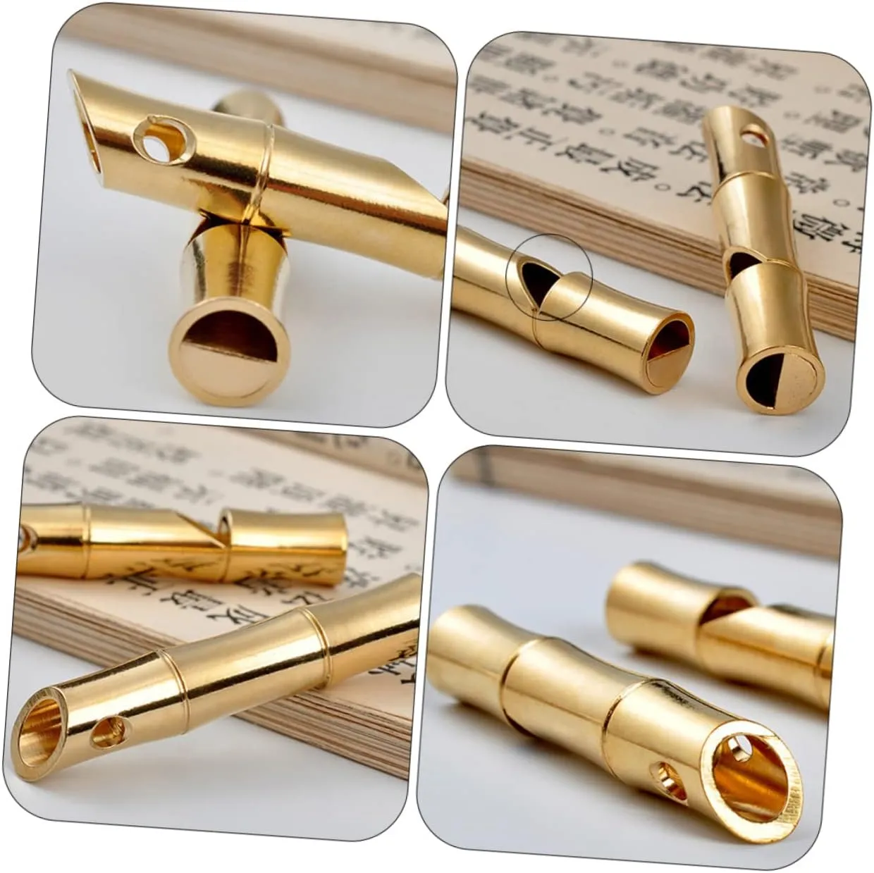 VICASKY Whistle Outdoor Emergency Whistles Survival Whistle Keychain Whistle Whistle Golden Brass