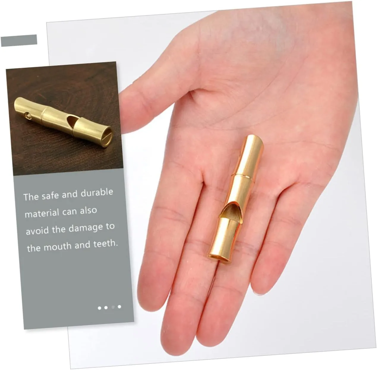 VICASKY Whistle Outdoor Emergency Whistles Survival Whistle Keychain Whistle Whistle Golden Brass