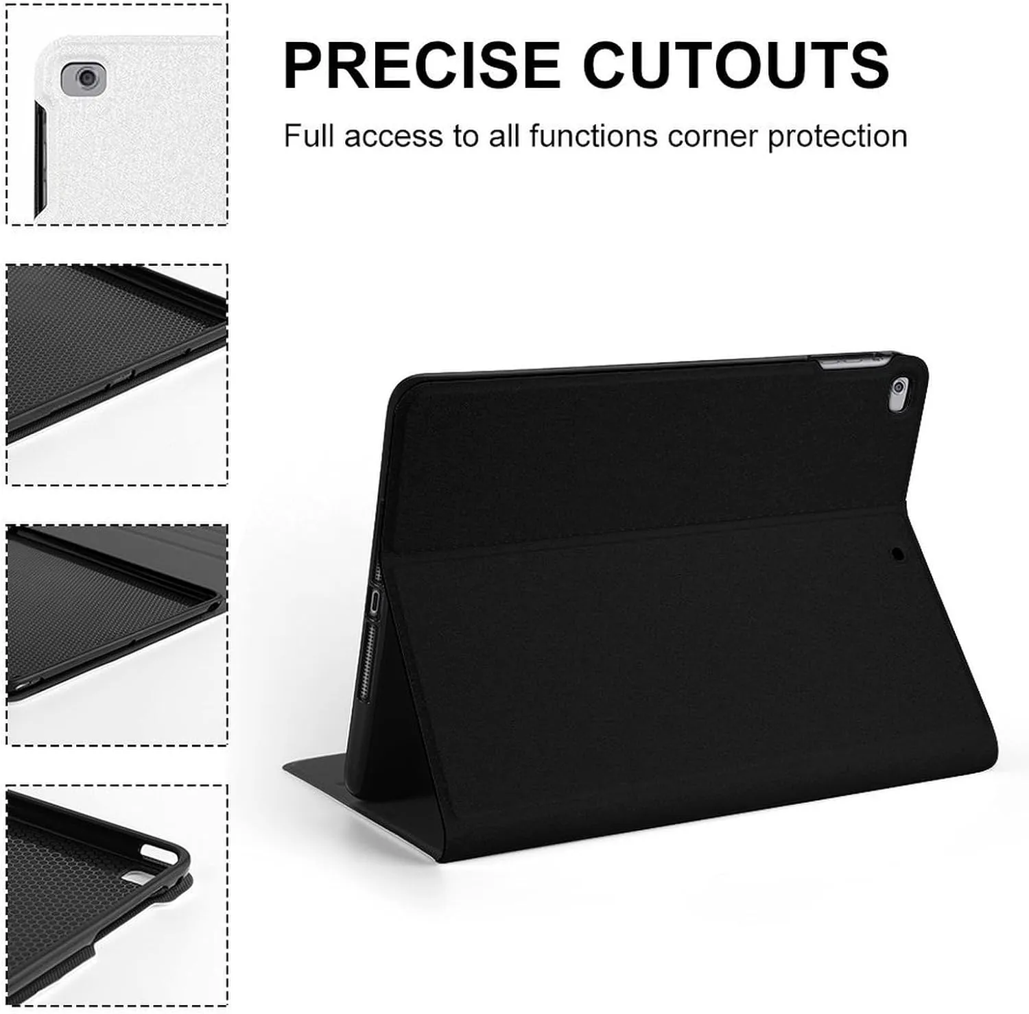 Vintage Austin Texas Map Case Compatible with ipad 2017/2018/Air1/Air2 (9.7in) Multi-Angle View Adjustable Stand Auto Wake Sleep Cover
