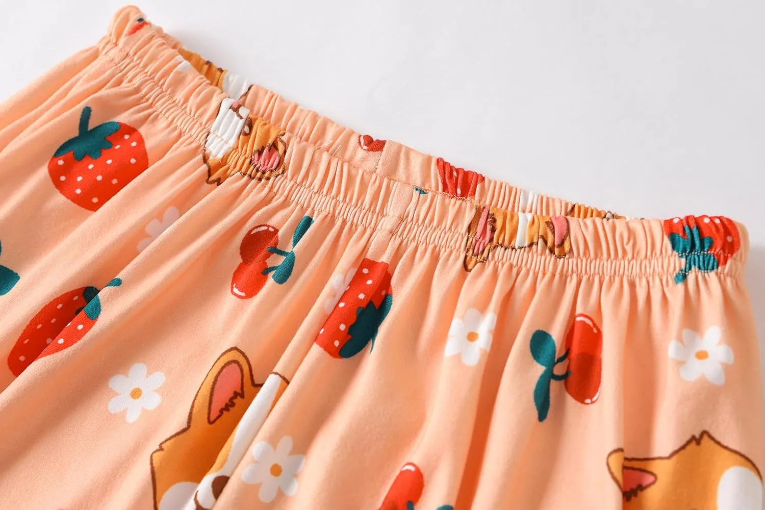 Vopmocld Girls 2PCS Pajama Sets Button Down Short Sleeve Long Pants Sleepwear Cute Patterns Lounge Outfit Sest for Teens