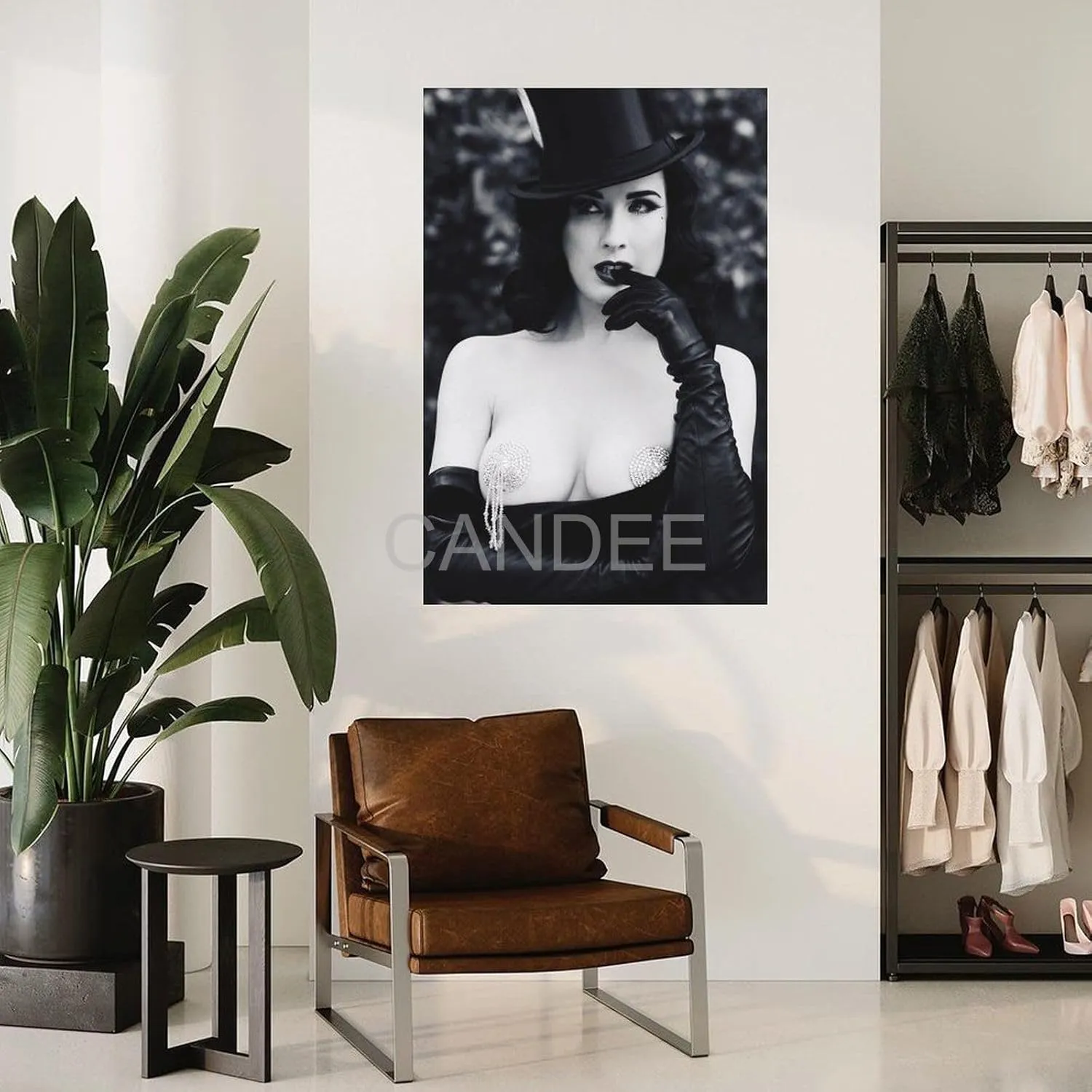 WACYYIO Dita Von Teese Sexy Model Poster Black And White Poster (3) Canvas Painting Wall Art Poster for Bedroom Living Room Decor 20x30inch(50x75cm)