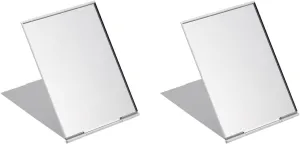 Wall Mirror for Bathroom, Hand Held Mirror Square Makeup Mirror for Women Girls 2Pcs Compact Mirror Portable Folding Mirror Single Side Travel Shaving Makeup Mirror Travel Makeup Mirror Mirror