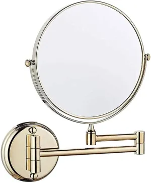 Wall-Mounted Makeup Mirror, 8-Inch Double-Sided Mirror with 7X/10X Magnification, 360° Rotation, Extendable Arm for Bathroom, Shaving, and Makeup(7X)