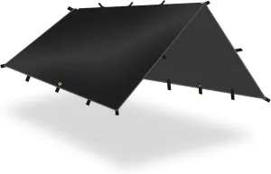 Waterproofs Backpacking Campings Tarps Tent with Rope and Ground Nails Outdoor Awnings Shade Rain Tarps Garden Canopy