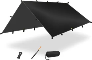 Waterproofs Backpacking Campings Tarps Tent With Rope And Ground Nails Outdoor Awnings Shade Rain Tarps Garden Canopy