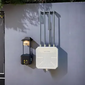 WAVLINK 2025 AX3000 WiFi 6 Wireless Outdoor Repeater, Long Range Outdoor WiFi Extender with Dual Band/PoE/IP67 /600mW of Power/Up to 256 Devices, Work with Starlink Support for Farm,Campsite