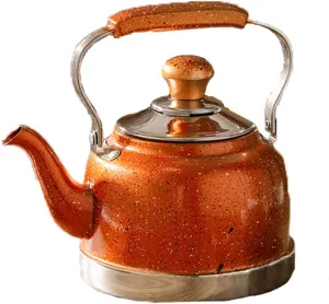 WhistlingTea Kettle for Stovetop, Stainless Steel Water Teapot Boilers for Stovetops, Induction Stone Kettle with Loud Whistle - Perfect for Preparing Hot Water, Coffee,Milk,Orange,2L