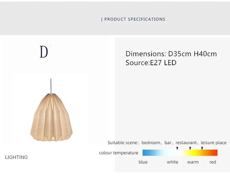 White Art Origami Lantern,Modern Waterproof Paper Lamp Shade,Simple Home Decor,Tourist Attractions Pendent Decorations,50% Off