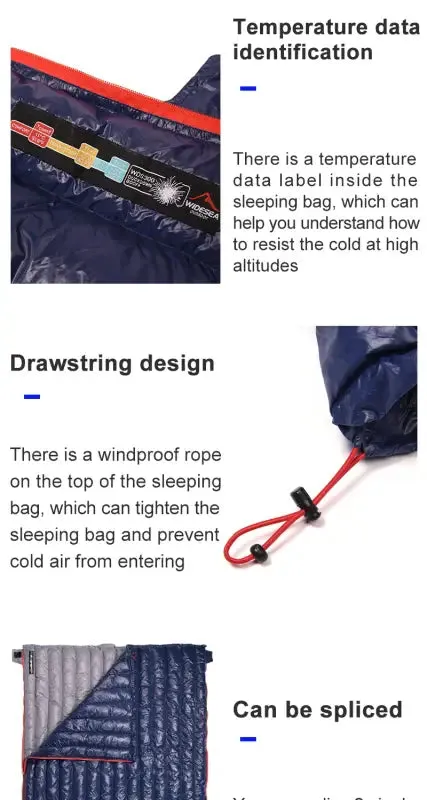 Widesea Ultralight Waterproof Down Sleeping Bag