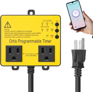 WiFi Above Ground Pool Timer Switch, Ortis Smart Pool Timer with Smart Life App Control, Realize Switch and Timing on Your Phone, for Swimming Pools, Filters, Pumps, and Landscape Lights