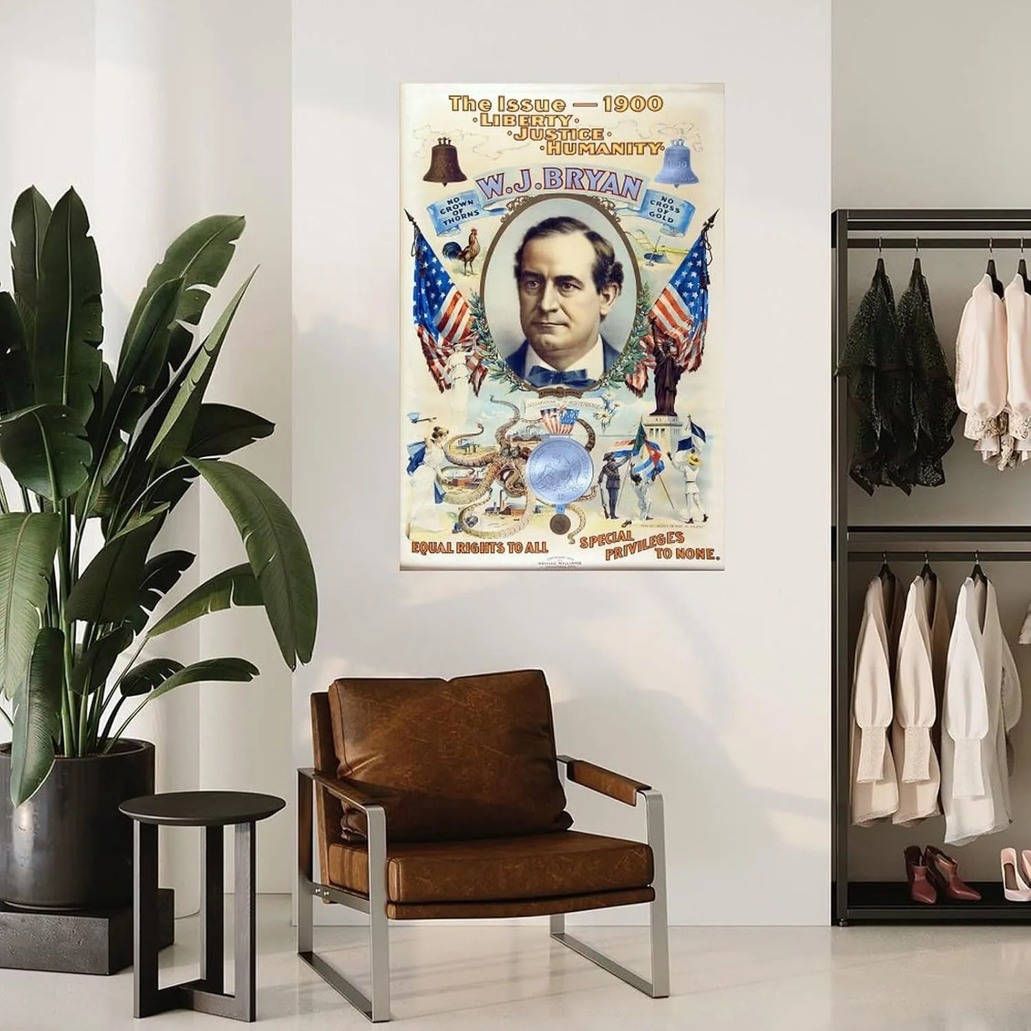 William Jennings Bryan Poster Portrait Poster 2 Canvas Painting Posters And Prints Wall Art Pictures for Living Room Bedroom Decor 16x24inch(40x60cm) Unframe-style