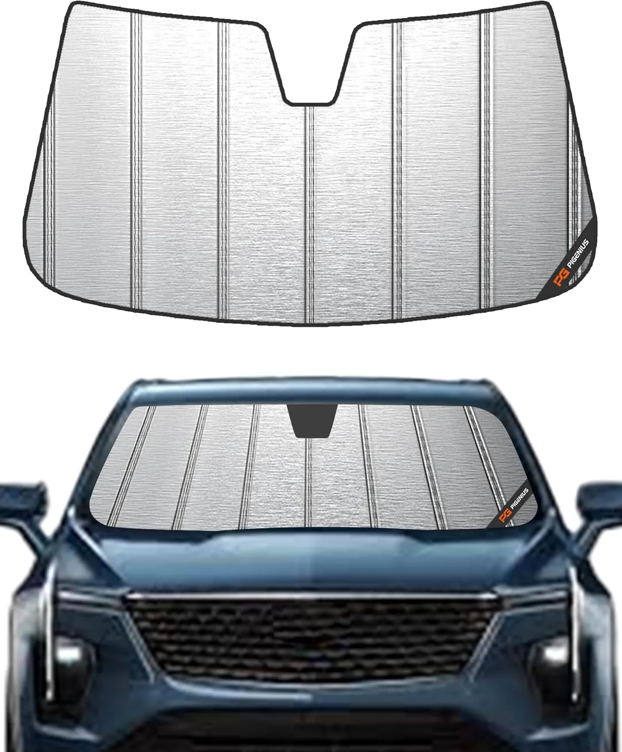 Windshield Sun Shade for Cadillac XT4 2019-2025,Heavy-Duty Thick Blackout Front Window Sunshade Summer Car Protector Block UV Rays