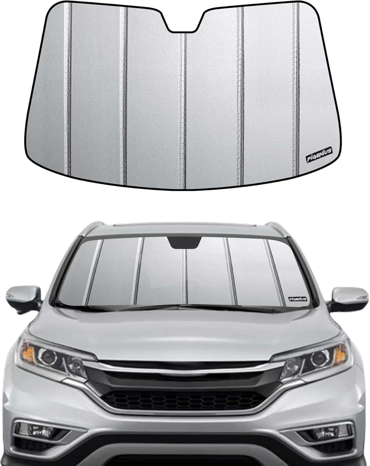 Windshield Sun Shade for Honda CR-V 2012-2016,Thicken Front Windshield Sunshade for Summer,6 Layers Sun Shield,Accordion Fold