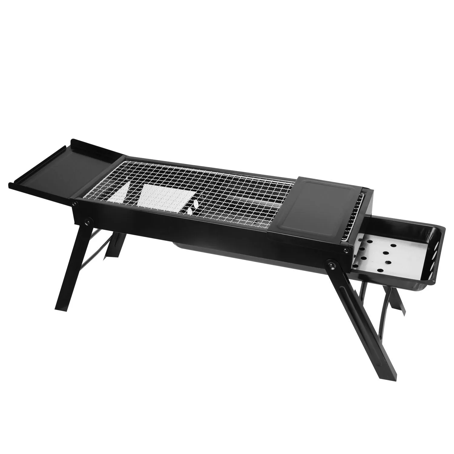 Wireless-enabled Easy Portable Shelf Picnic Stainless Camping Party Barbecue Grill Steel with Tabletop Backyard Charcoal Setup Foldable for Holiday sale BBQ Grill Net Grill Outdoor