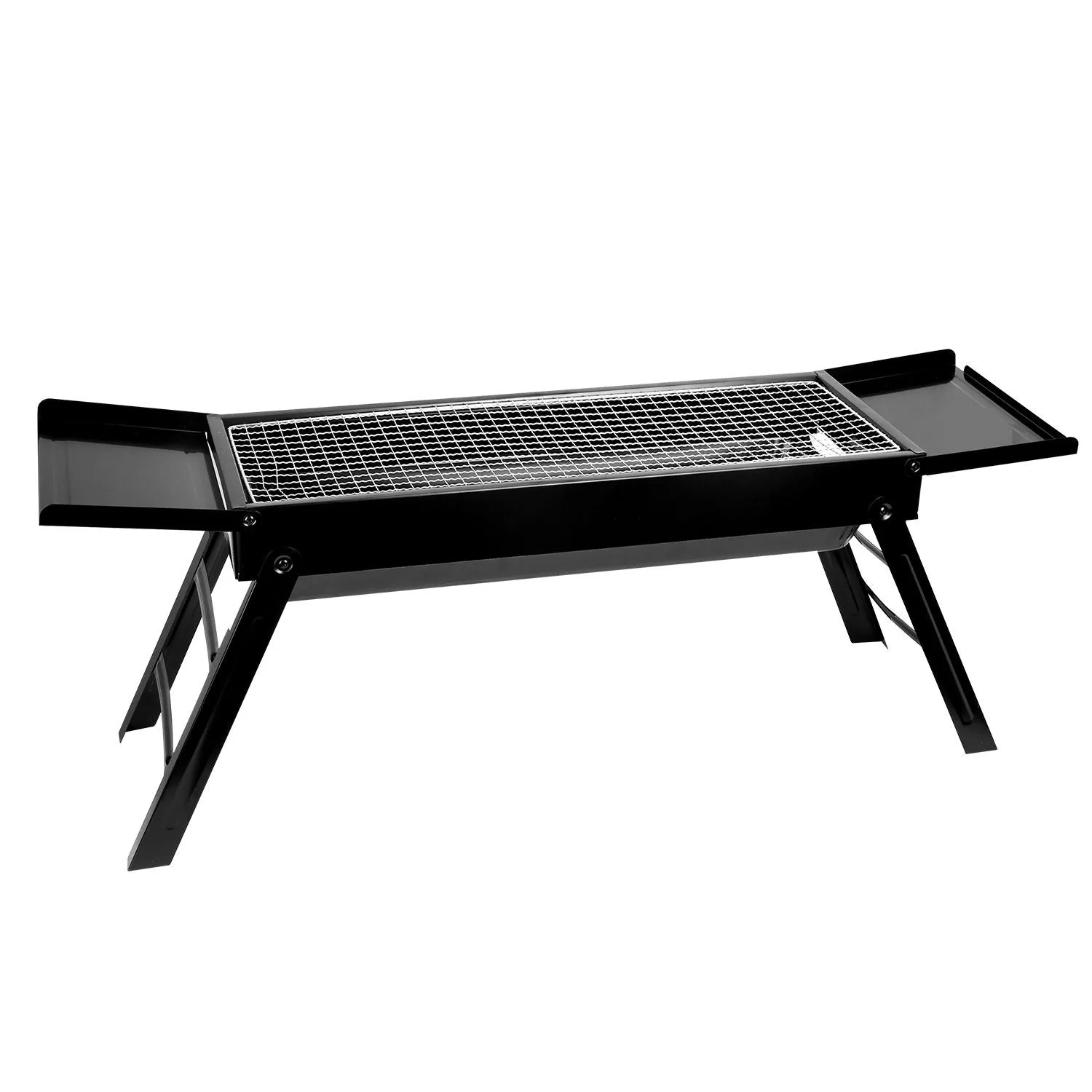 Wireless-enabled Easy Portable Shelf Picnic Stainless Camping Party Barbecue Grill Steel with Tabletop Backyard Charcoal Setup Foldable for Holiday sale BBQ Grill Net Grill Outdoor