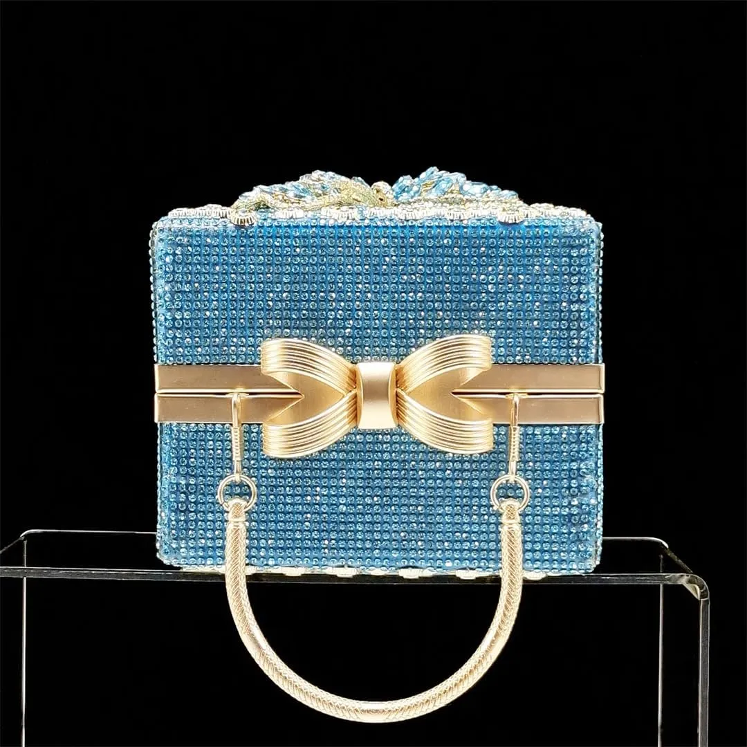Women’S Full Diamond High Heels and Dual Use Clutch Set with Graffiti Design for Stylish Parties