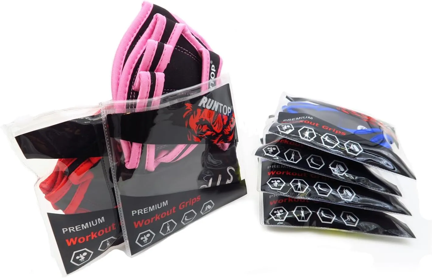 Workout Gloves Fitness Cross Training WODS Gym Yoga Exercise Grip Pads Weight Lifting Powerlifting Anti-Slip Barehand Strong Grips Palm Protect Men Women