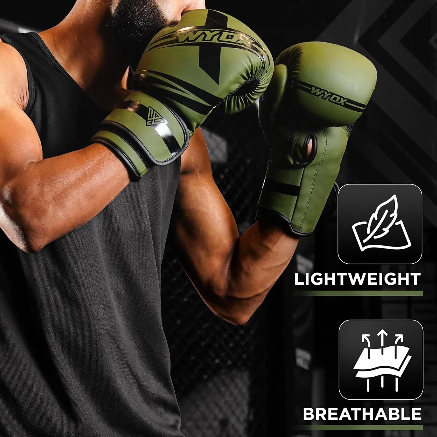 WYOX Boxing Gloves for Men & Women – 10oz 12oz 14oz 16oz Adult Training Gloves for Punching Bag, Kickboxing, MMA, Muay Thai – Sparring Gloves for Boxing Workouts & Weight Training