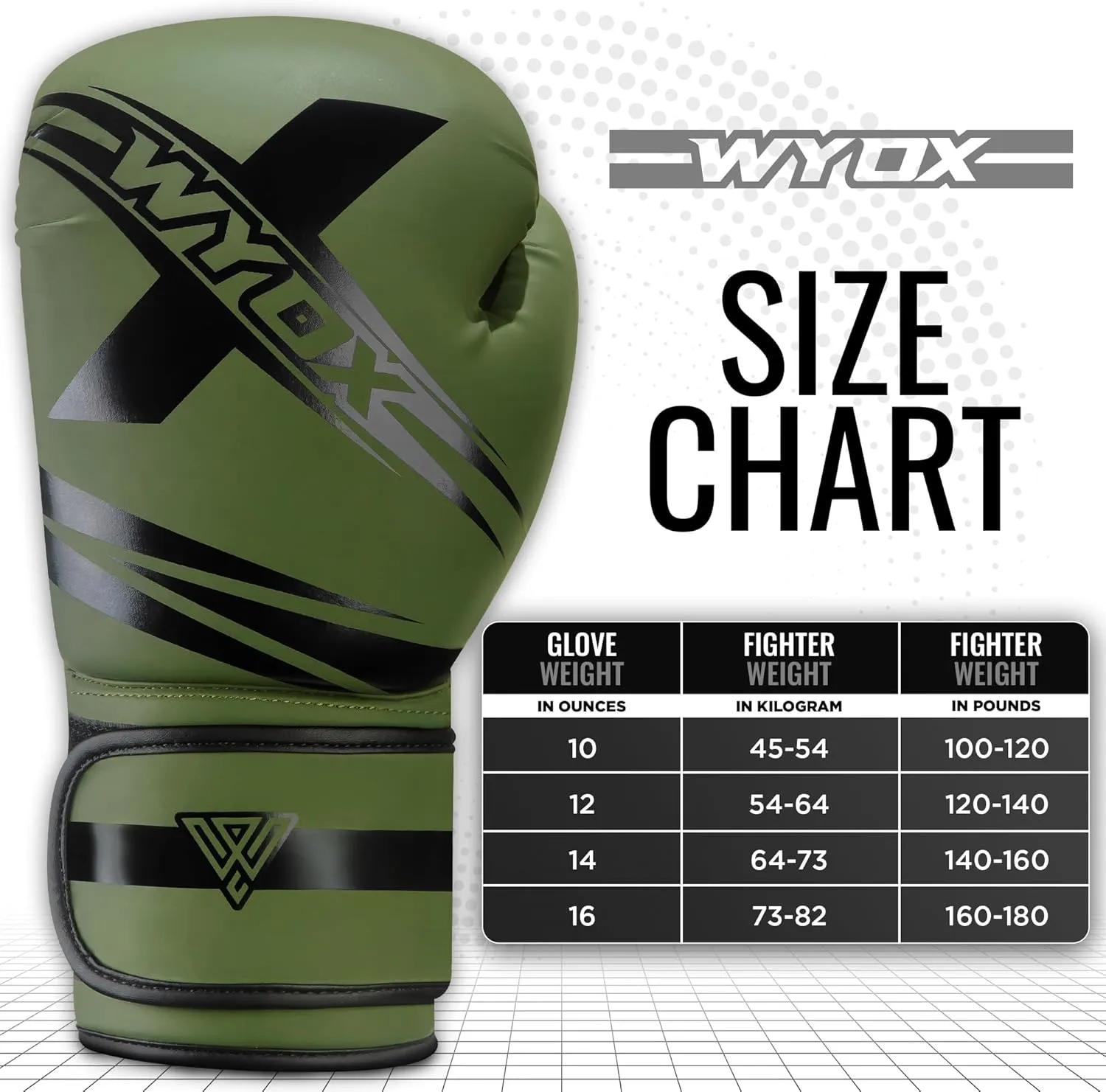 WYOX Boxing Gloves for Men & Women – 10oz 12oz 14oz 16oz Adult Training Gloves for Punching Bag, Kickboxing, MMA, Muay Thai – Sparring Gloves for Boxing Workouts & Weight Training