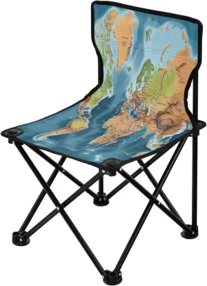 xigua World Map Portable Camping Chairs,Outdoor Folding Camping Chair for Camping Hiking,Beach,Fishing116