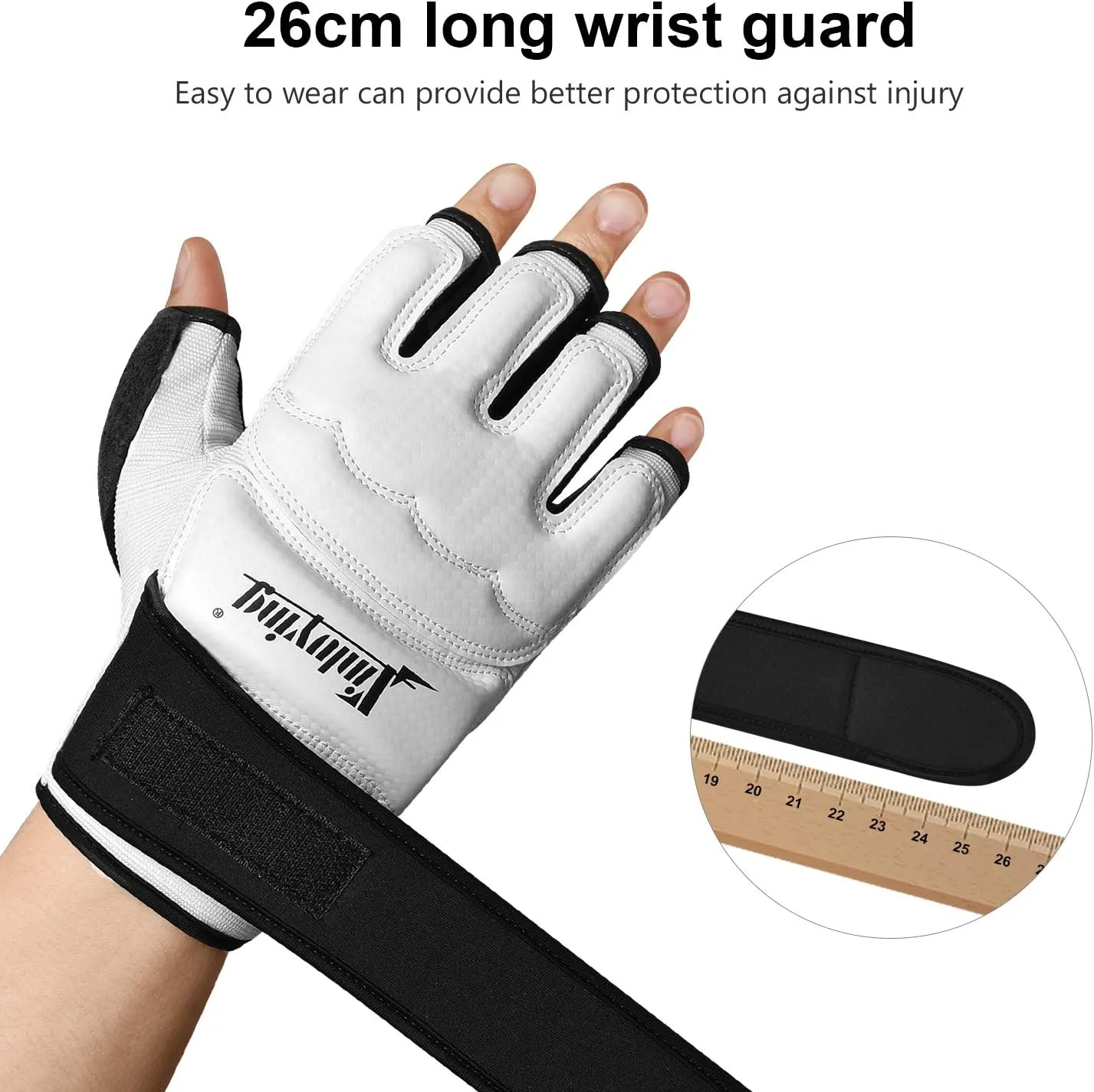 Xinluying Punch Bag Boxing Martial Arts MMA Sparring Grappling Muay Thai Taekwondo Training PU Leather Wrist Wraps Gloves