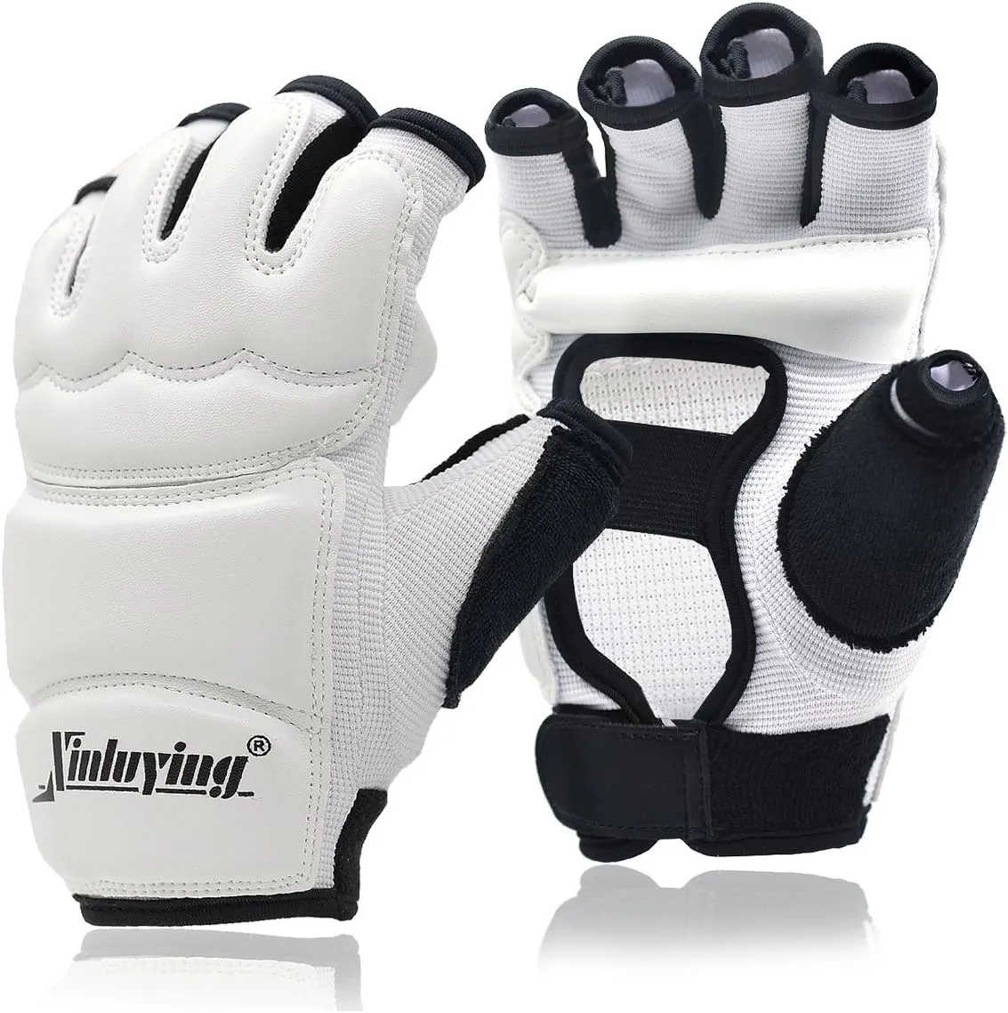 Xinluying Punch Bag Taekwondo Karate Gloves for Sparring Martial Arts Boxing Training Fingerless Women Kids