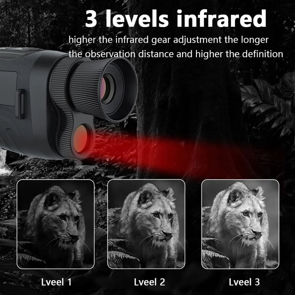 YardGo Night Vision Goggles, 2.5K & 48MP Digital Infrared Night Vision Binoculars for Adults Night Vision Scope with 8X Digital Zoom, Rechargeable Infrared Goggles for Camping