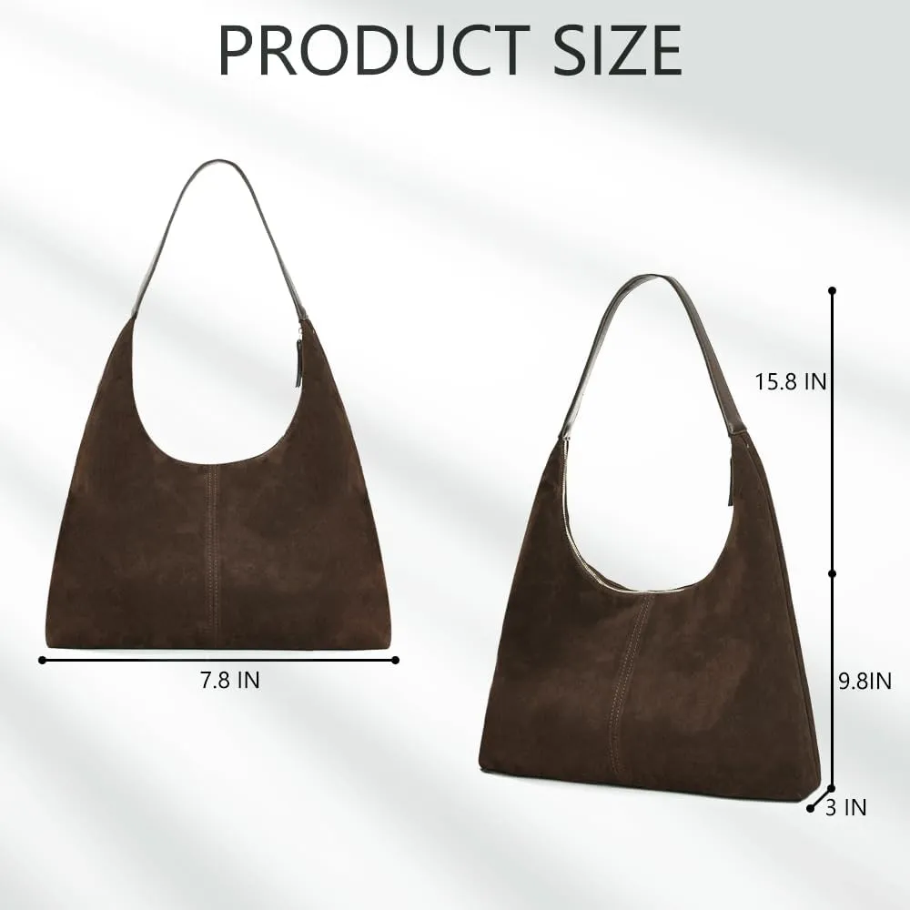YDSIII Synthetic Suede Bag For Women,Tote Bag For women, Suede Tote Bag With Leather Shoulder Strap