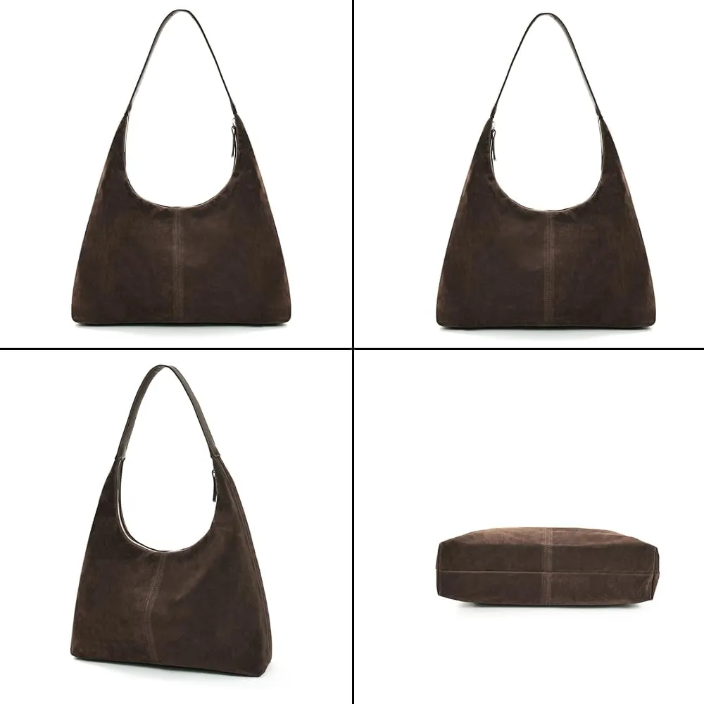 YDSIII Synthetic Suede Bag For Women,Tote Bag For women, Suede Tote Bag With Leather Shoulder Strap