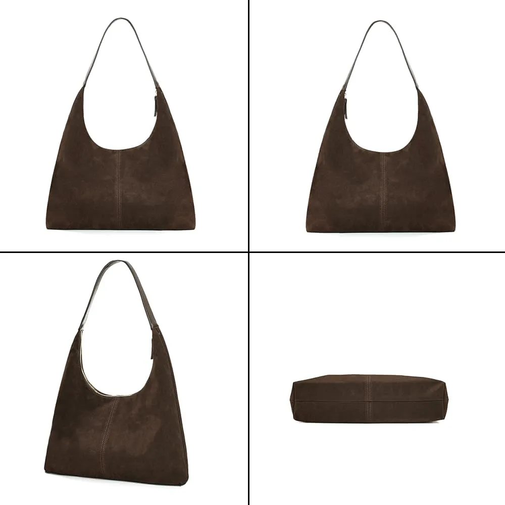 YDSIII Synthetic Suede Bag For Women,Tote Bag For women, Suede Tote Bag With Leather Shoulder Strap