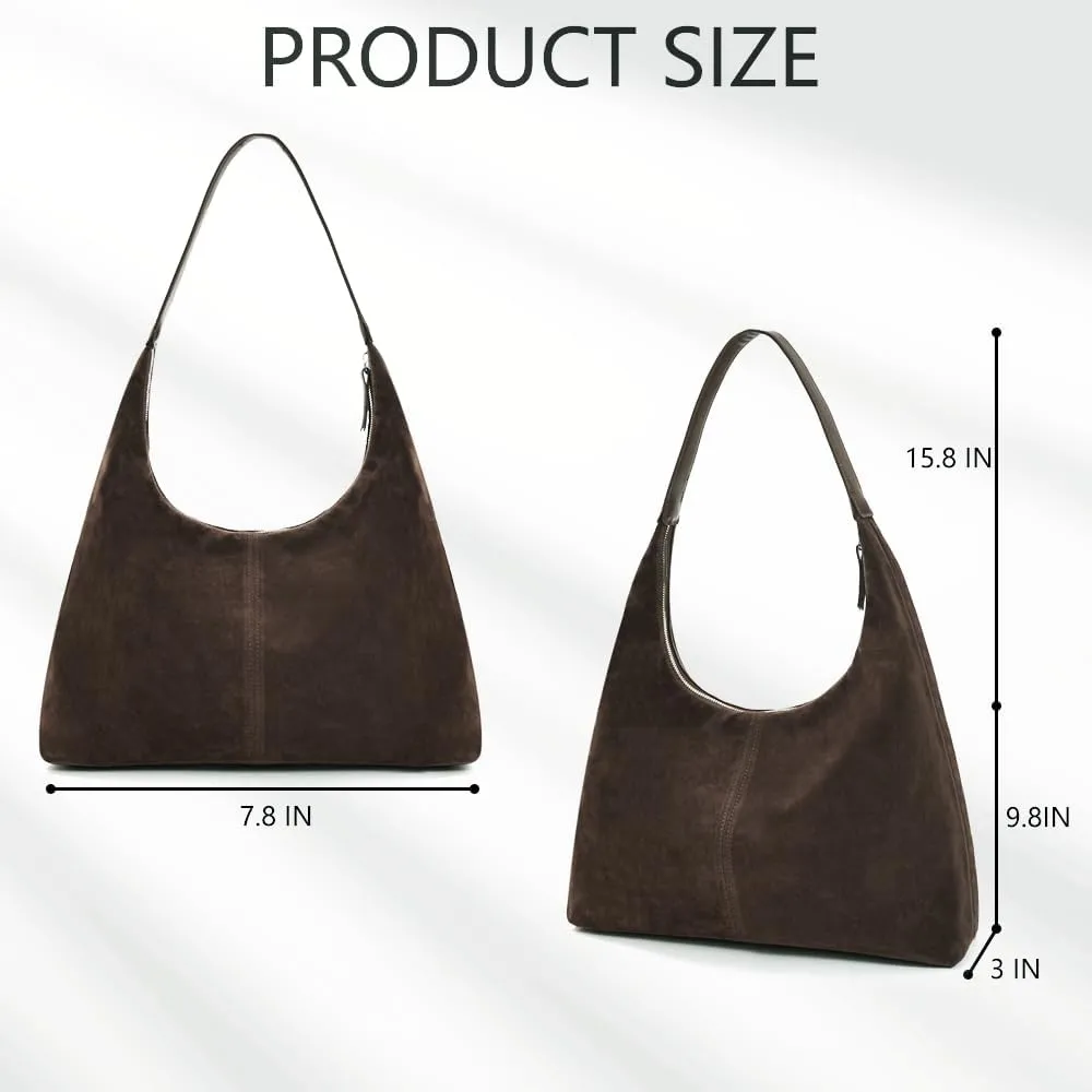 YDSIII Synthetic Suede Bag For Women,Tote Bag For women, Suede Tote Bag With Leather Shoulder Strap